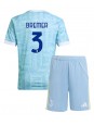 Billige Juventus Gleison Bremer #3 Bortedraktsett Barn 2025-26 Kortermet (+ Korte bukser)